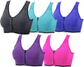 Women's 5pc Front Zip Sports Bra Set